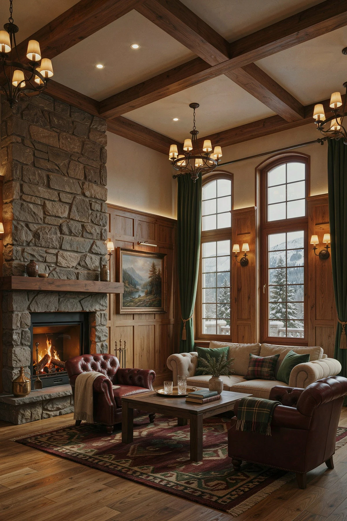 Interior elegant cu șemineu — imagine ilustrativă